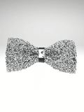 Silver Rhinestone Bow Tie