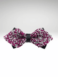 Pink Rhinestone Bow Tie