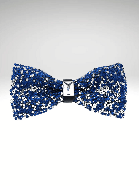 Dark_Blue Rhinestone Bow Tie