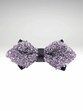 Purple Rhinestone Bow Tie