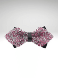 Pink Rhinestone Bow Tie