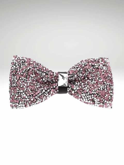 Light_Pink Rhinestone Bow Tie