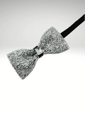 Silver Rhinestone Bow Tie