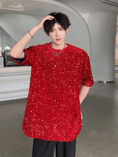 Red Man Sequin Shirt