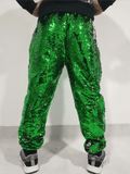 Green Sequin Pants Mens