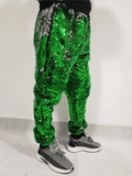 Green Sequin Pants Mens