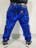 Blue Sequin Pants Mens