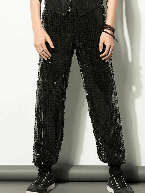 Black Men's Sequin Pant