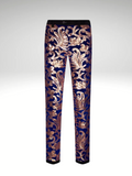 Floral Blue Mens Sequin Pants