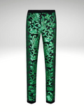 Floral Green Mens Sequin Pants