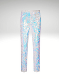 Floral White Mens Sequin Pants