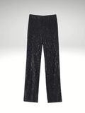 Black Mens Sequin Pants Fringe