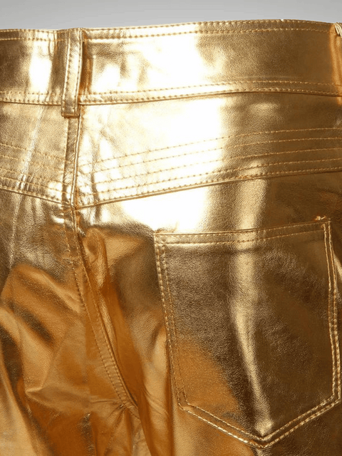 Gold Shiny Pants Mens