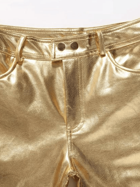 Gold Shiny Pants Mens