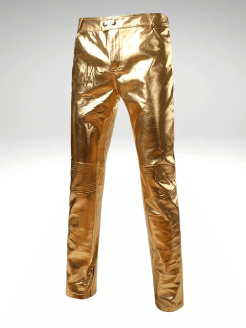 Gold Shiny Pants Mens