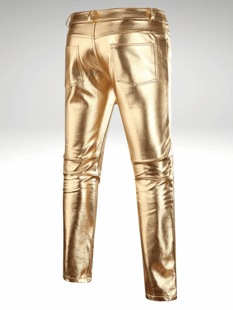 Gold Shiny Pants Mens