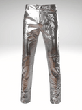 Silver Shiny Pants Mens