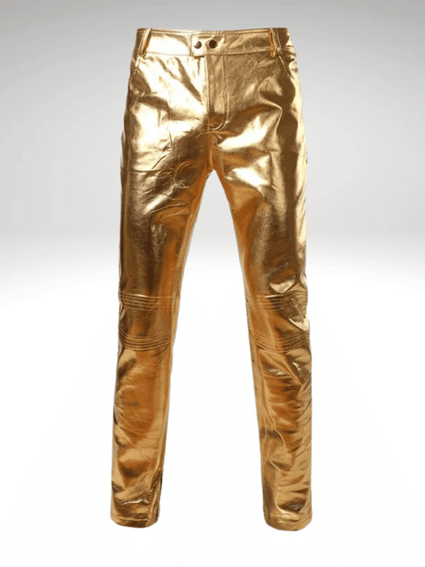 Gold Shiny Pants Mens