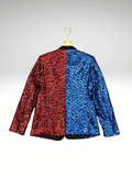 Red_Blue Men's Two Tone Sequin Jacket