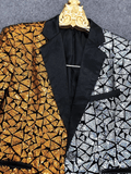 Gold_Silver Men's Two Tone Sequin Jacket