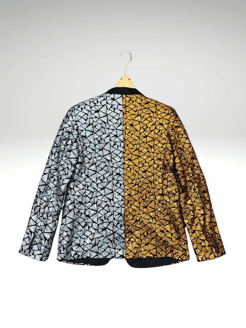 Gold_Silver Men's Two Tone Sequin Jacket