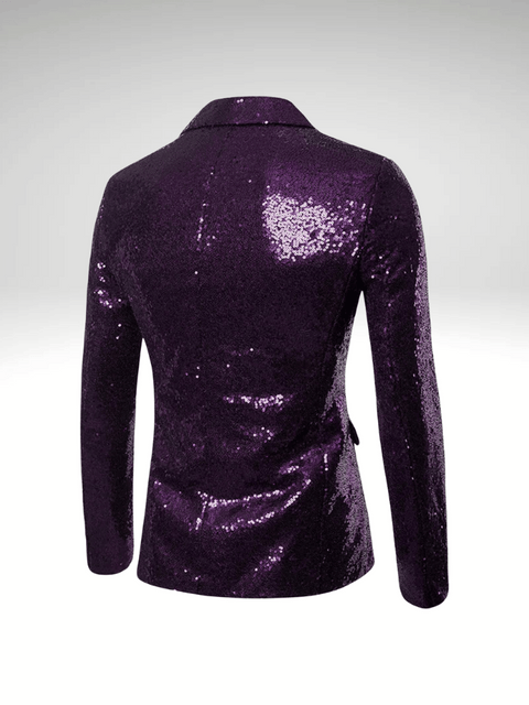 Purple Mens Sequin Suit Jacket