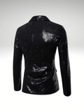 Black Mens Sequin Suit Jacket