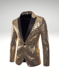 Gold Mens Sequin Suit Jacket