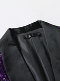 Purple Men's Sequin Suit Jacket