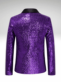 Purple Men's Sequin Suit Jacket