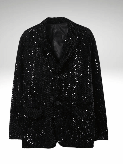 Black Sequined Jacket Mens