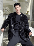 Black Sequined Jacket Mens