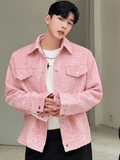 Pink Sequin Jacket Men