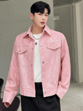 Pink Sequin Jacket Men