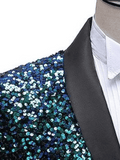 Green Sequin Suit Jacket Mens