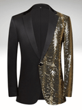 Sequin Suit Jacket Mens Two Tone