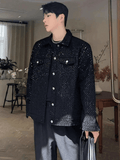 Black Glitter Jacket Men