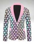 Pink Sequin Scales Jacket Men