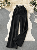 Black Women's Rhinestone Pants