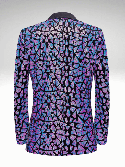 Colorful Mens Sequin Tuxedo Jacket