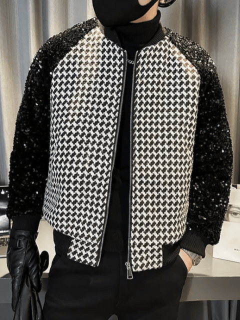 Sequin Bomber Jacket Mens