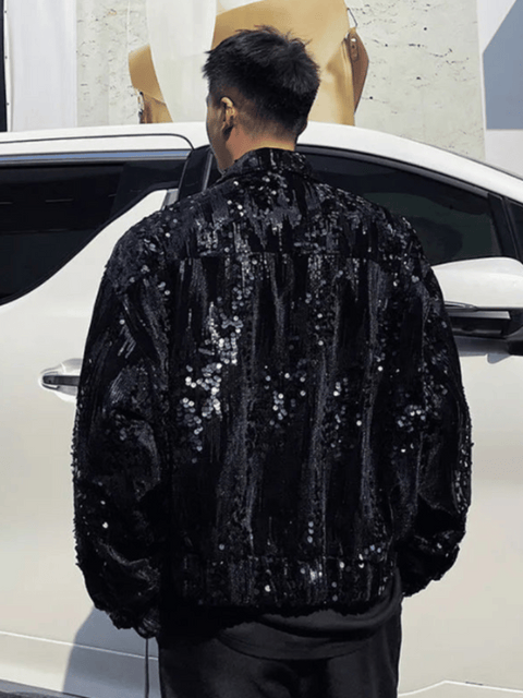 Black Sequin Jackets For Men