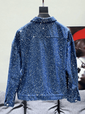 Blue Sequin Jacket Mens