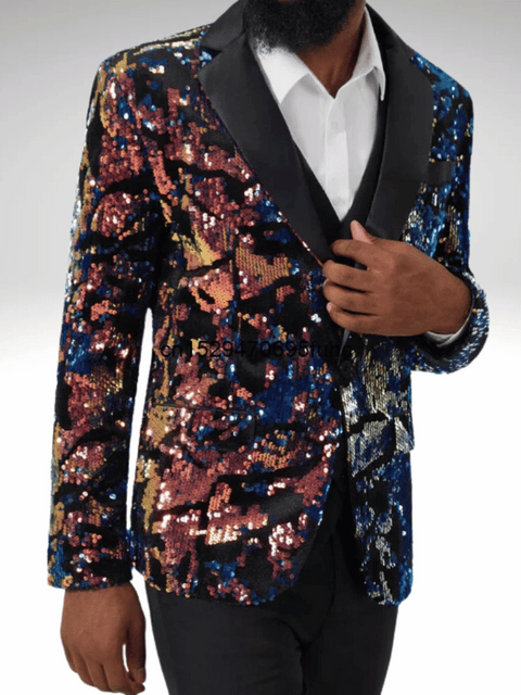 Rainbow Sequin Jacket Mens