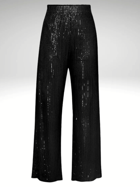 Black Womens Glitter Pants