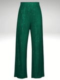 Green Womens Glitter Pants