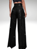 Black Glitter Pants Women