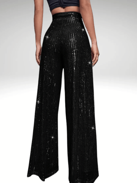 Black Glitter Pants Women