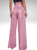 Light_Pink Glitter Pants Women