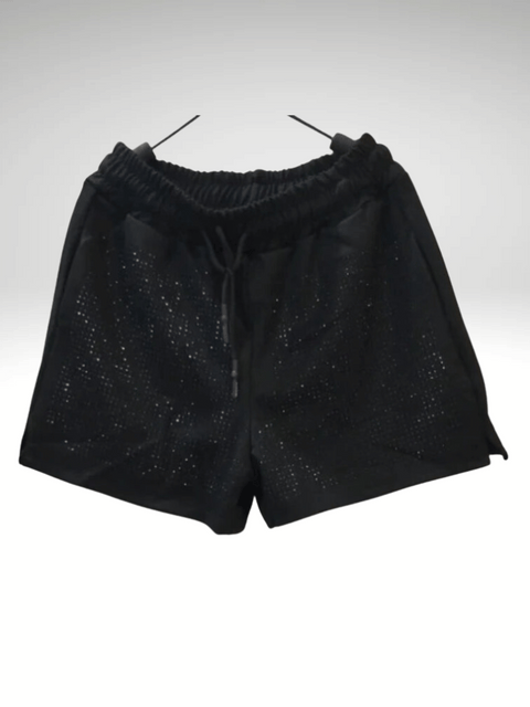 Black Rhinestone Short Sport